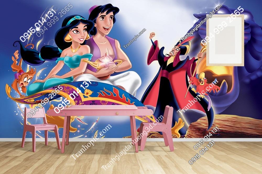 Tranh dán tường Aladdin và Jasmine 677931