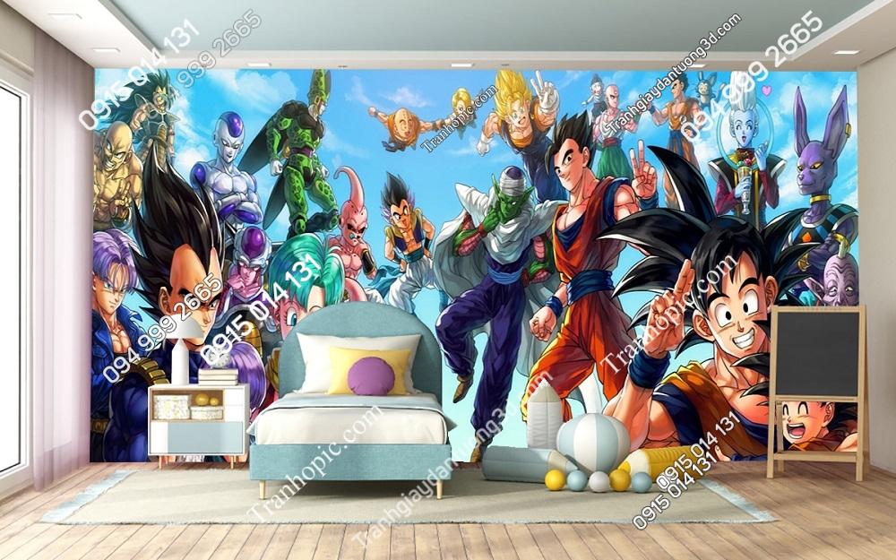 Tranh dán tường Dragon Ball 3D 647552