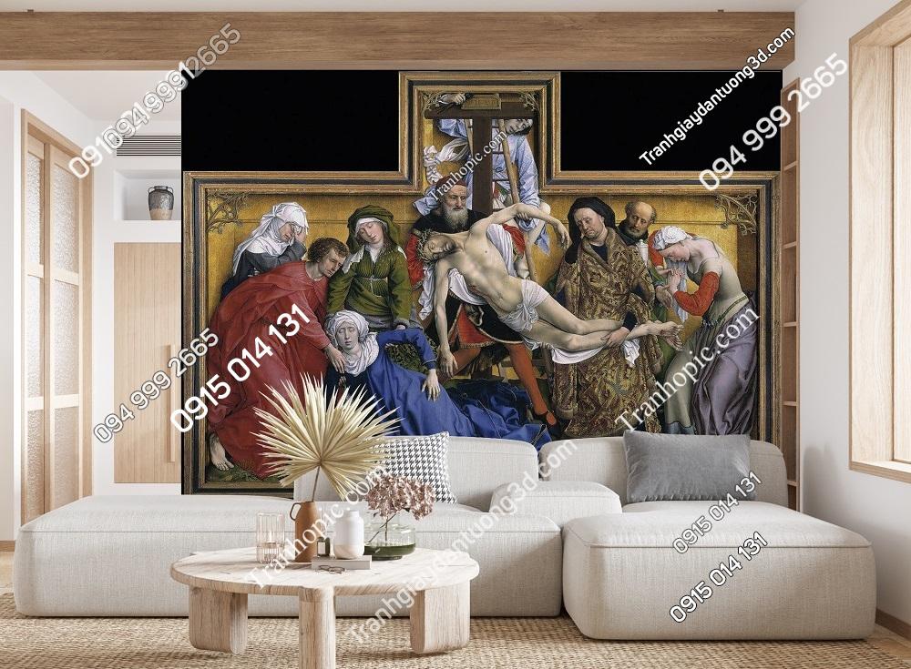 Tranh dán tường “Tháo xác khỏi Thánh Giá” của Van der Weyden 2HD1GJ9