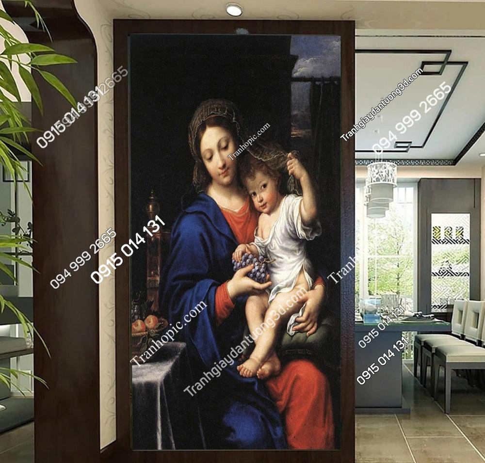 Tranh dán tường “Trinh nữ của chùm nho” của Mignard MNT814