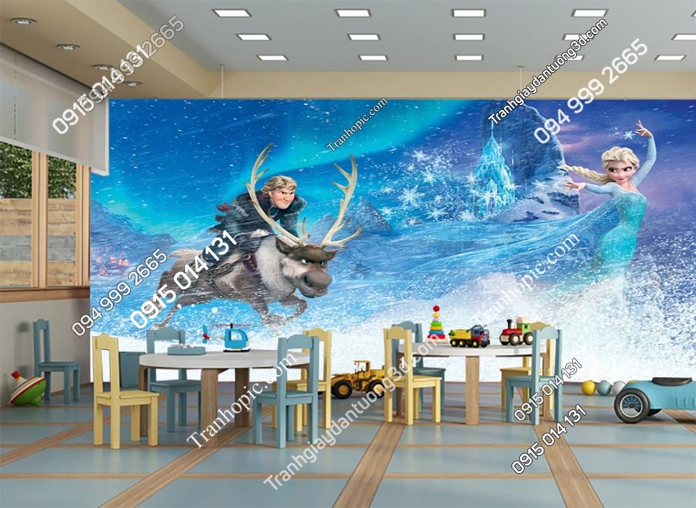 Tranh dán tường công chúa elsa và hoàng tử 547148