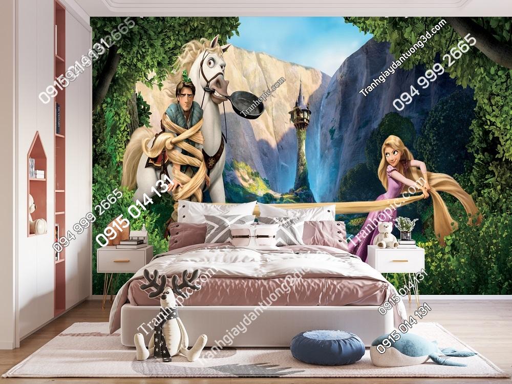 Tranh dán tường công chúa tóc mây Tangled 490525