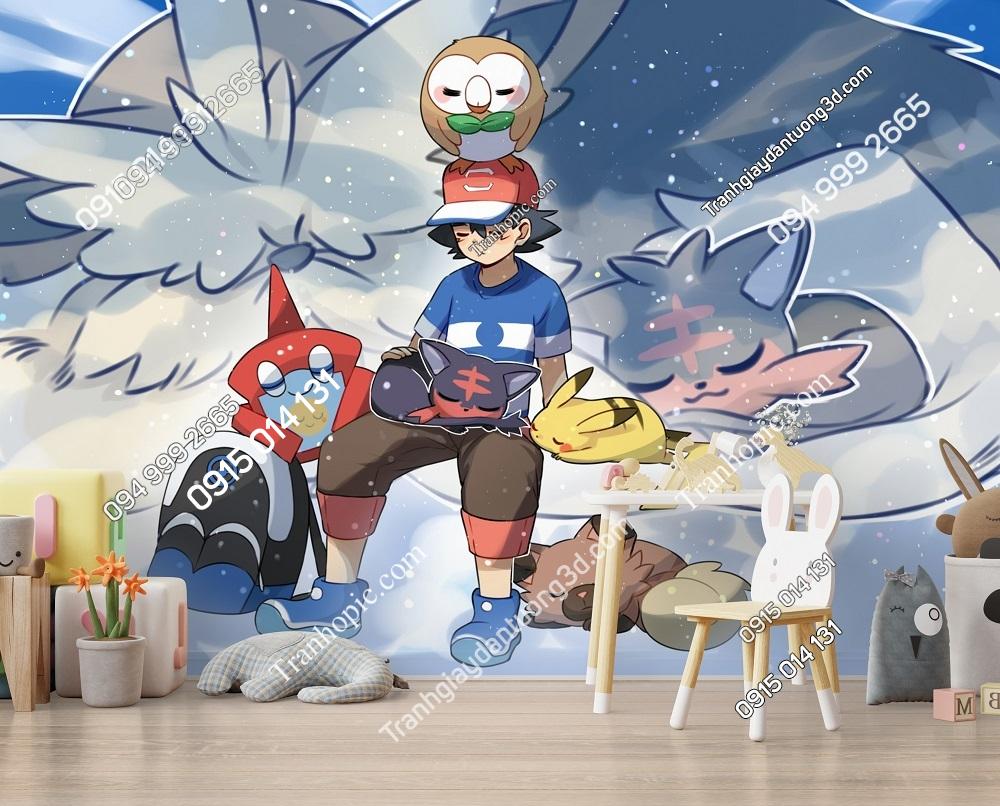 Tranh dán tường pokemon đang ngủ 869477