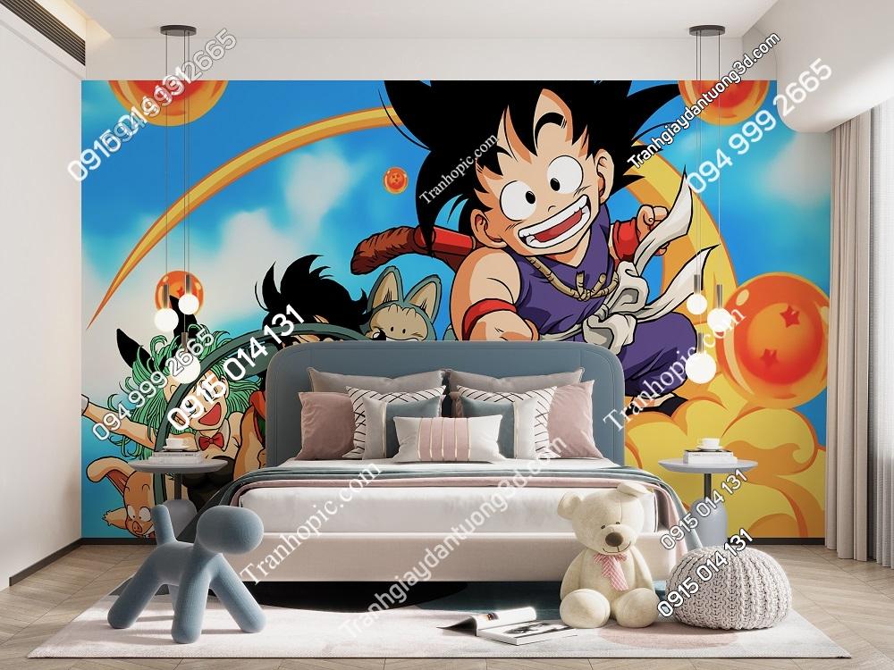 Tranh dán tường songoku và cân đẩu vân 680642