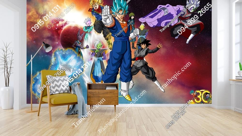 Tranh songoku dán tường siêu đẹp 772374