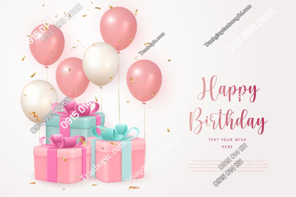 Tranh vải lụa trang trí sinh nhật 3003183925