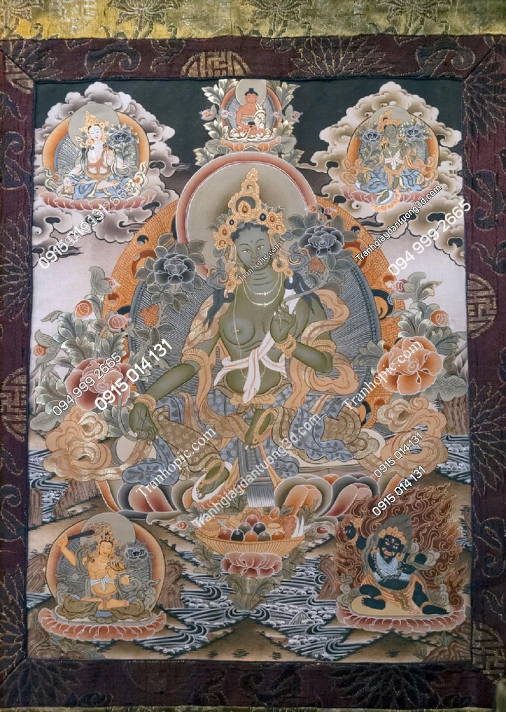 Tranh Thangka Tây Tạng cổ - Phật Mudra, Dharamshala Ấn Độ 200340870