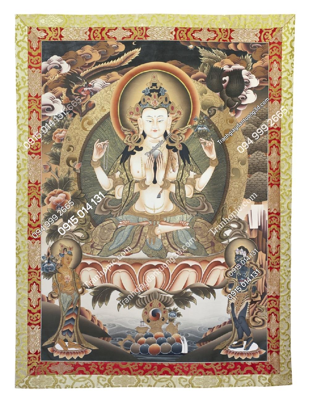 Tranh Thangka phật giáo dán tường 75850536
