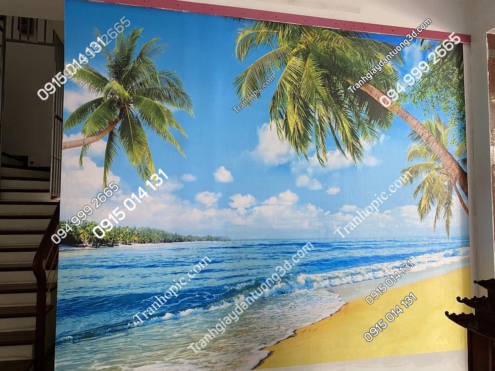 Tranh dán tường 3D cảnh biển