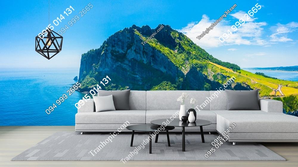 Tranh dán tường cảnh núi Seongsan Ilchulbong ở đảo Jeju, Hàn Quốc 2577749697