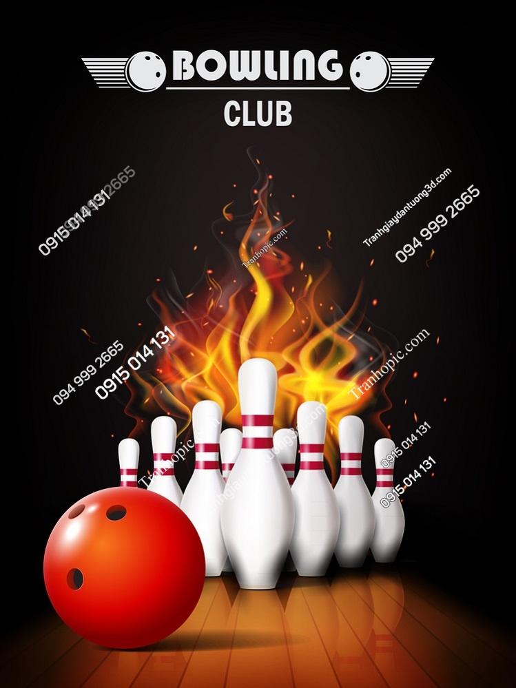 Tranh dán tường khổ dọc quán bowling 428967849