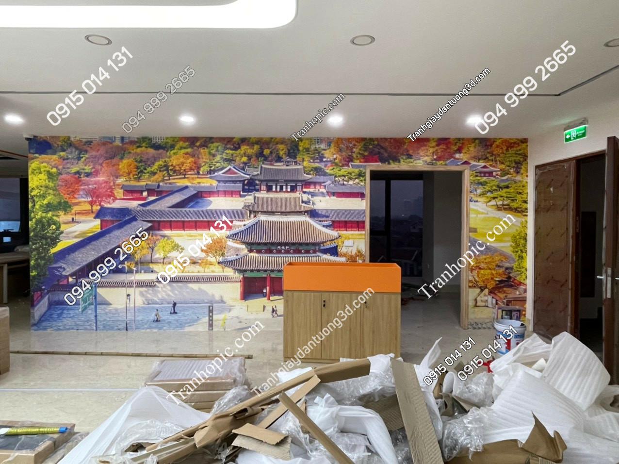 Tranh dán tường phong cảnh Hàn Quốc