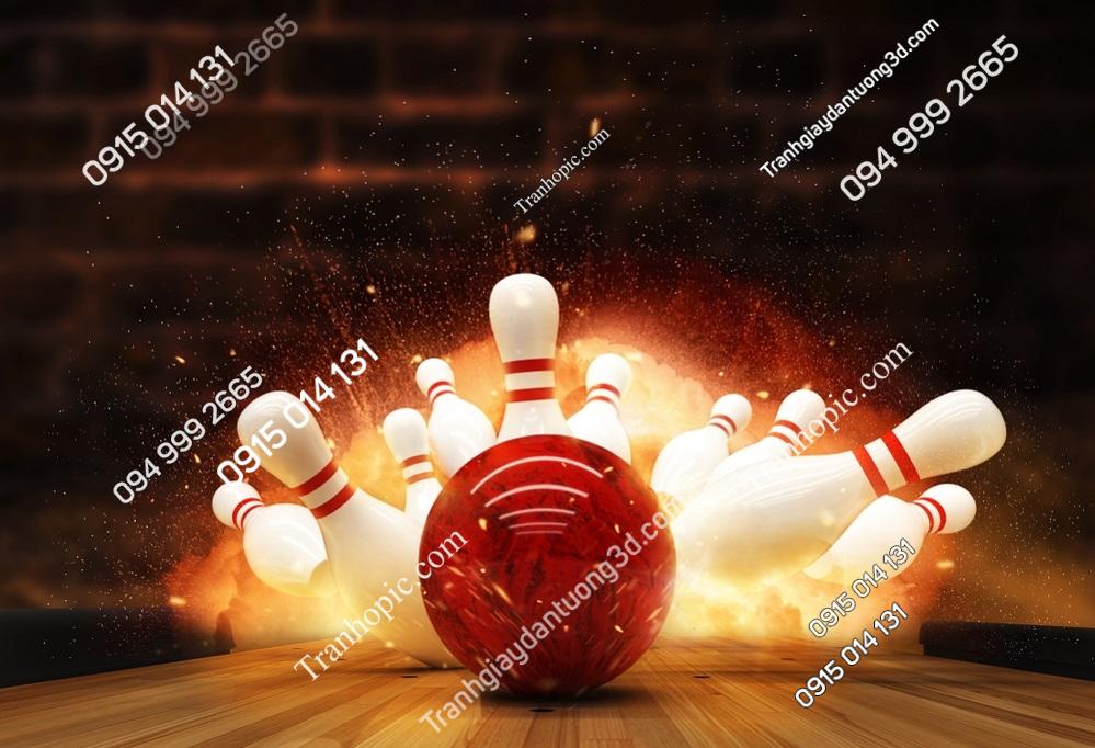 Tranh dán tường quả bóng câu lạc bộ bowling đẹp 1392829048