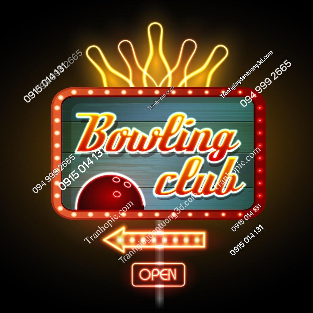 Tranh dán tường quán bowling khổ dọc 264196693