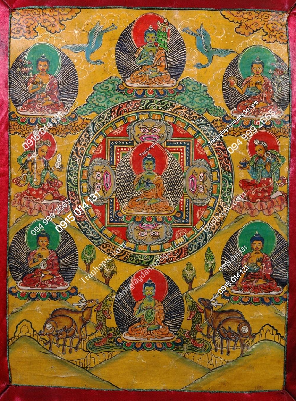 Tranh họa tiết Thangka dán tường 6171324