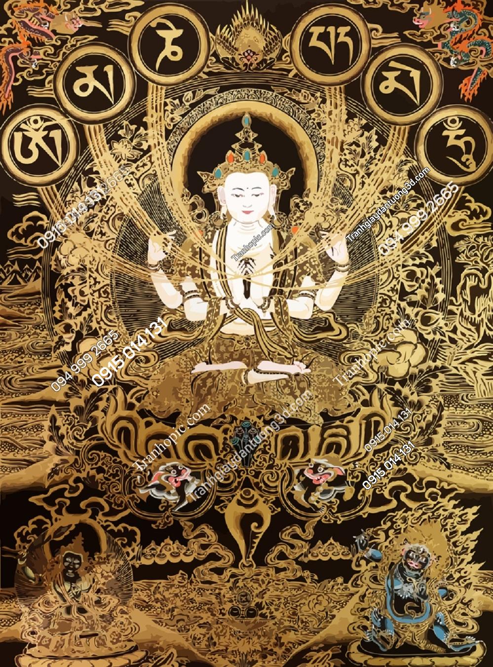 Tranh phật dán tường khổ dọc 2989841065