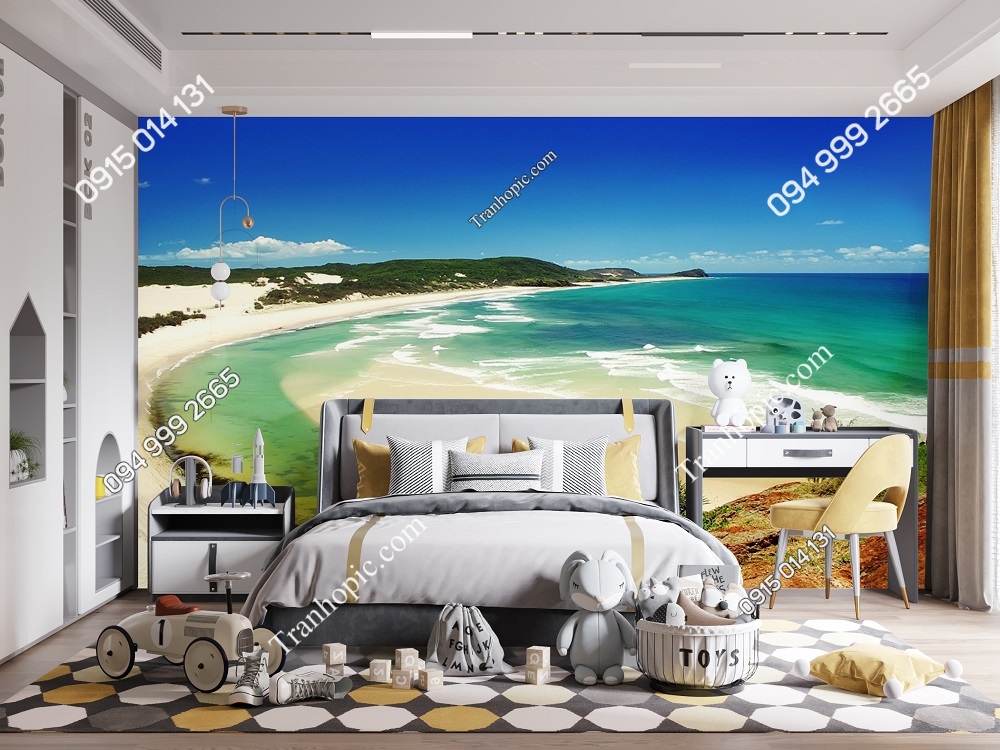 Tranh phong cảnh bãi biển đẹp nhất vào buổi sáng ở Ấn Độ 2708834937