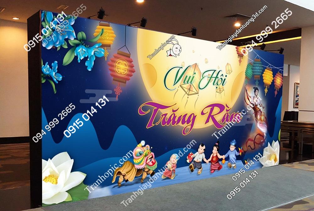 Tranh đêm hội trăng rằm dán tường sự kiện trung thu PK_2537224