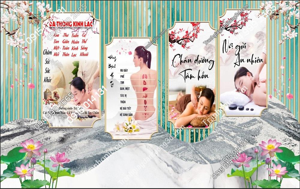 Tranh dán tường cho cửa hàng spa dưỡng sinh đông y mới 2732024 (27)