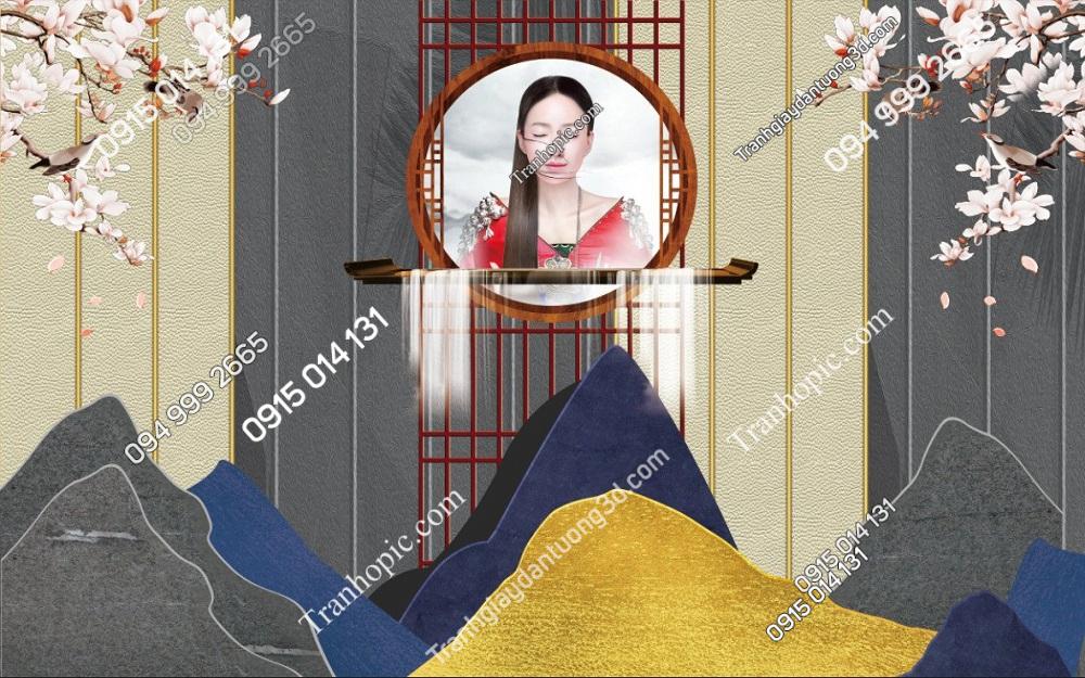 Tranh dán tường dưỡng sinh đông y cô gái 2732024 (26)