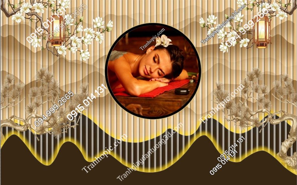 Tranh dán tường lam sóng đông y dưỡng sinh 2732024 (22)