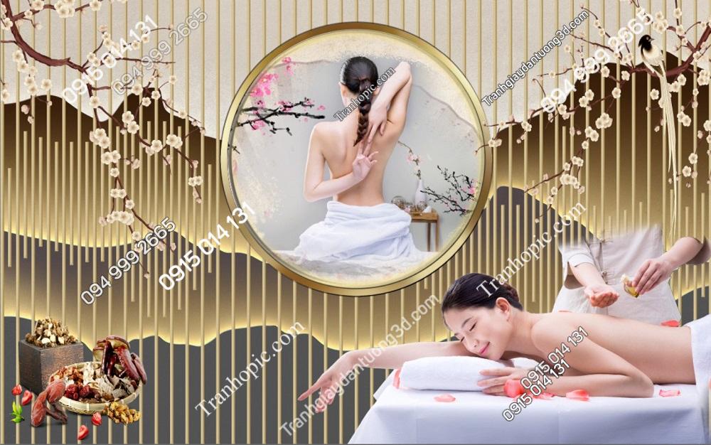 Tranh dán tường lam sóng dưỡng sinh spa 2732024 (16)