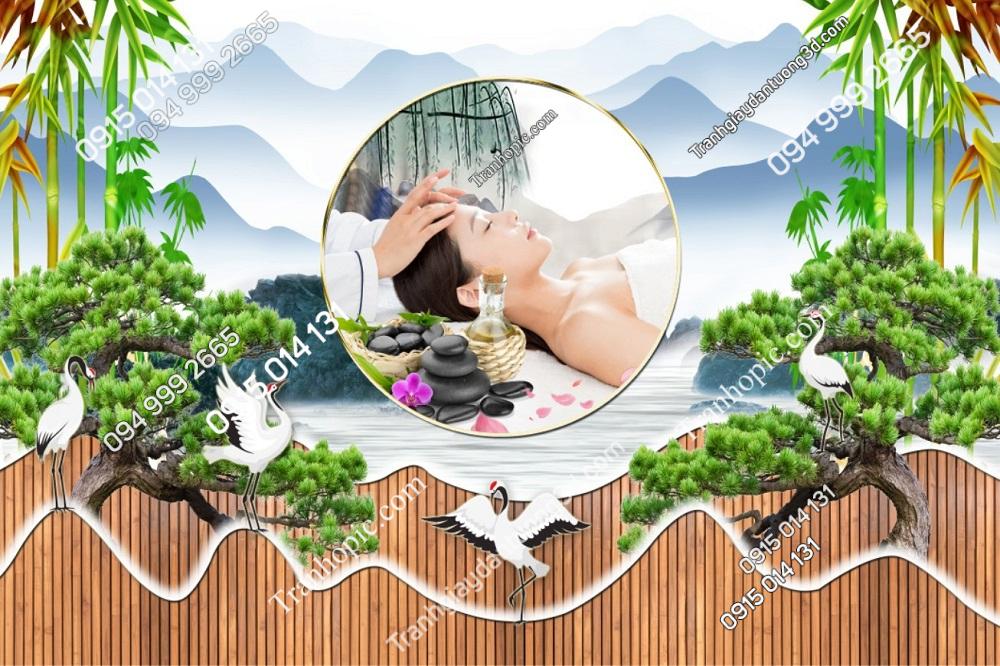 Tranh decan dán tường spa dưỡng sinh massage 2732024 (40)