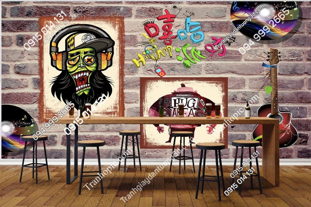Tranh dán tường quán bar hát cho nhau nghe PK_891878