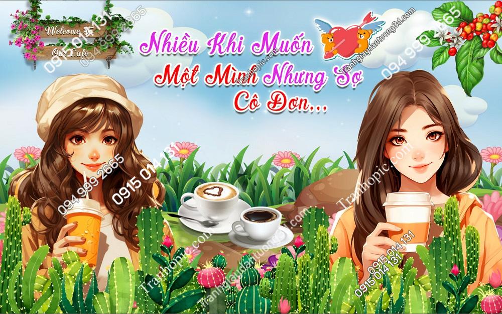 Tranh trang trí tường quán ăn trà sữa cà phê GMD2342024 (5)