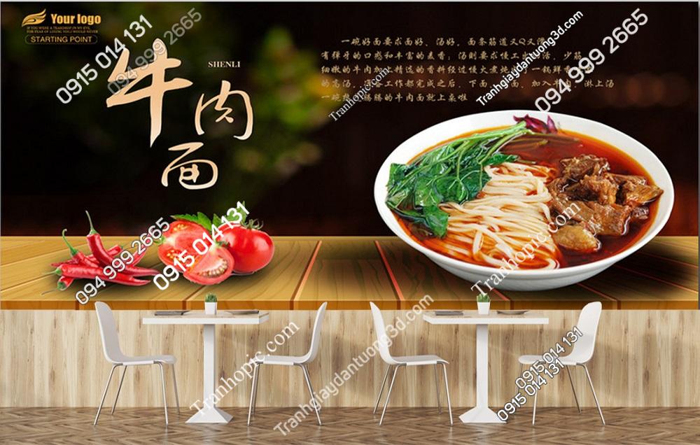 Tranh tô phở bò trang trí quán ăn phở PK_33876