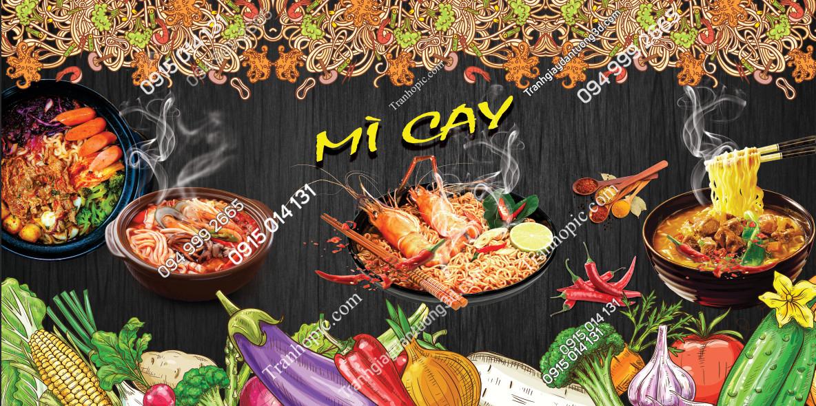 Tranh trang trí tường quán mỳ cay QH2024