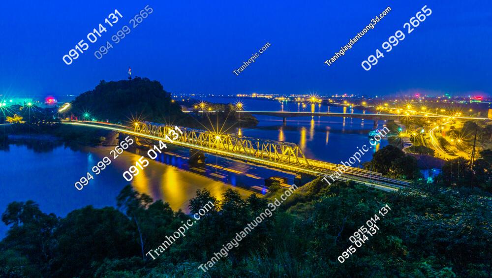 Tranh dán tường cầu Hàm Rồng thanh hóa 1215051988