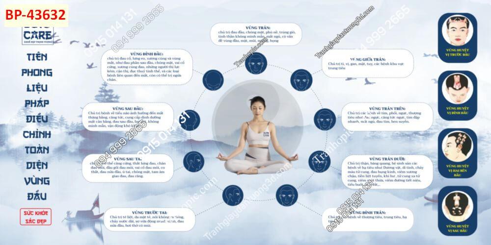 Tranh dán tường đông y dưỡng sinh spa 43632
