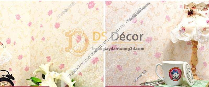 Hai mẫu sản phẩm giấy dán tường 3d họa tiết hoa hồng 3D034