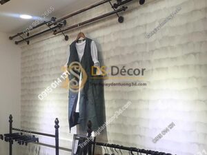 Giấy dán tường giả lông vũ trang trí shop quần áo 3D011
