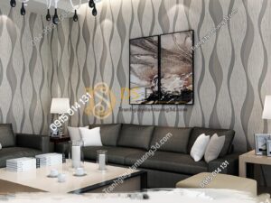 Giấy dán tường họa tiết sóng biền 3D015