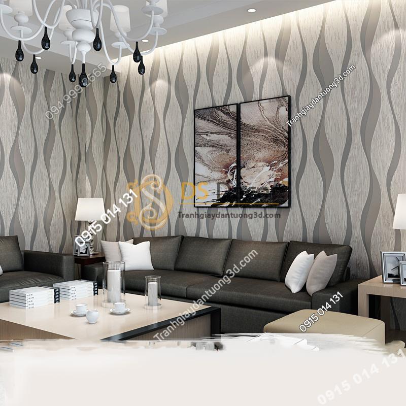 Giấy dán tường họa tiết sóng biền 3D015