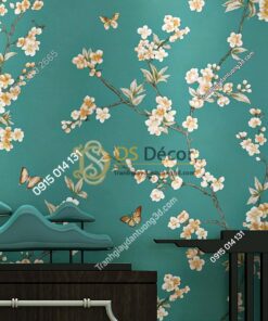 Giấy-dán-tường-hoa-đào-và-bướm-3d059-01