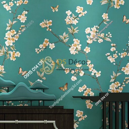 Giấy-dán-tường-hoa-đào-và-bướm-3d059-01