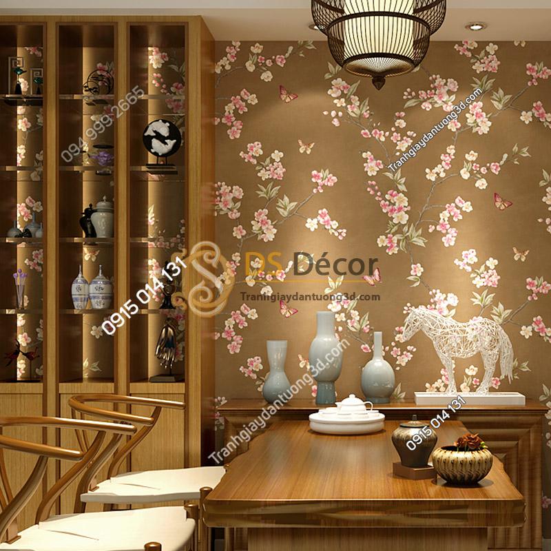 Giấy-dán-tường-hoa-đào-và-bướm-3d059-02
