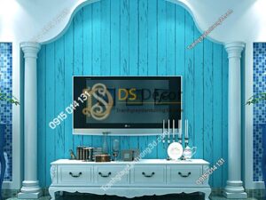 giấy-dán-tường-giả-ván-gỗ-xanh-nước-biển-3D065-01