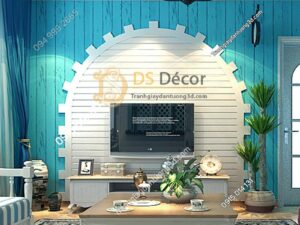 giấy-dán-tường-giả-ván-gỗ-xanh-nước-biển-3D065-04