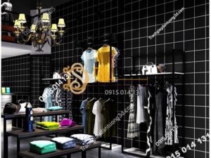 Giấy-dán-tường-caro-ô-vuông-trắng-3D088-màu đen