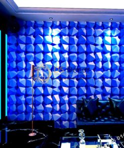 Giấy dán tường khối 3D hình học 3D049 mày xanh dương
