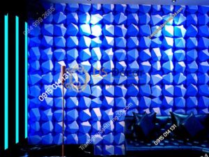 Giấy dán tường khối 3D hình học 3D049 mày xanh dương