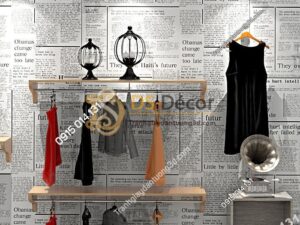 Giấy-dán-tường-giả-báo-giấy-trắng-đen-3d102-02