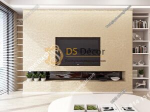 Giấy dán tường hoa cúc 3D161 màu be