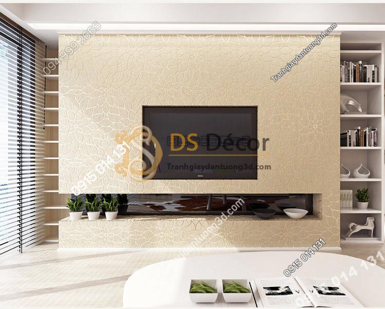 Giấy dán tường hoa cúc 3D161 màu be