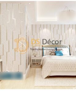 Giấy dán tường họa tiết vi mạch điện tử màu be