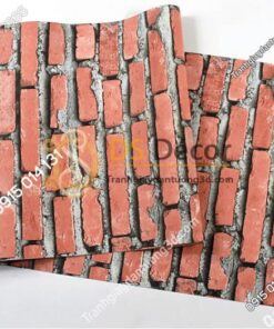 Bề mặt Giấy dán tường giả gạch đỏ 3D188